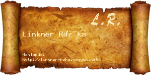 Linkner Réka névjegykártya
